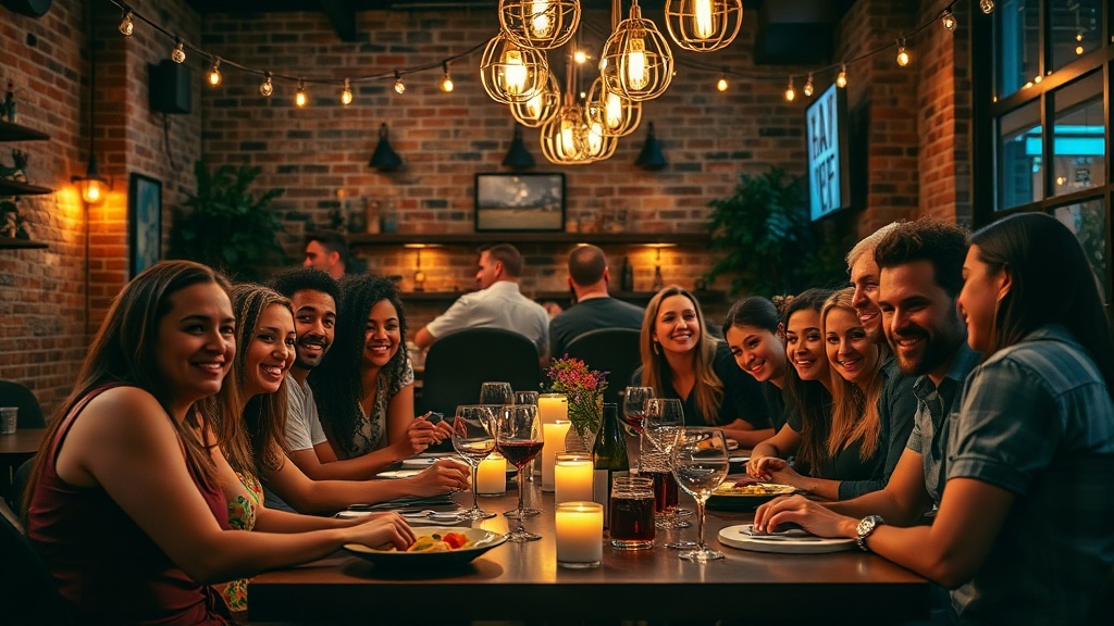 Chef plating contemporary American cuisine with seasonal vegetables and fresh herbs in a professional open kitchen with warm pendant lighting